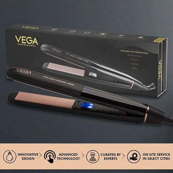 VEGA Pro Gold Ceramic Shine Straightener