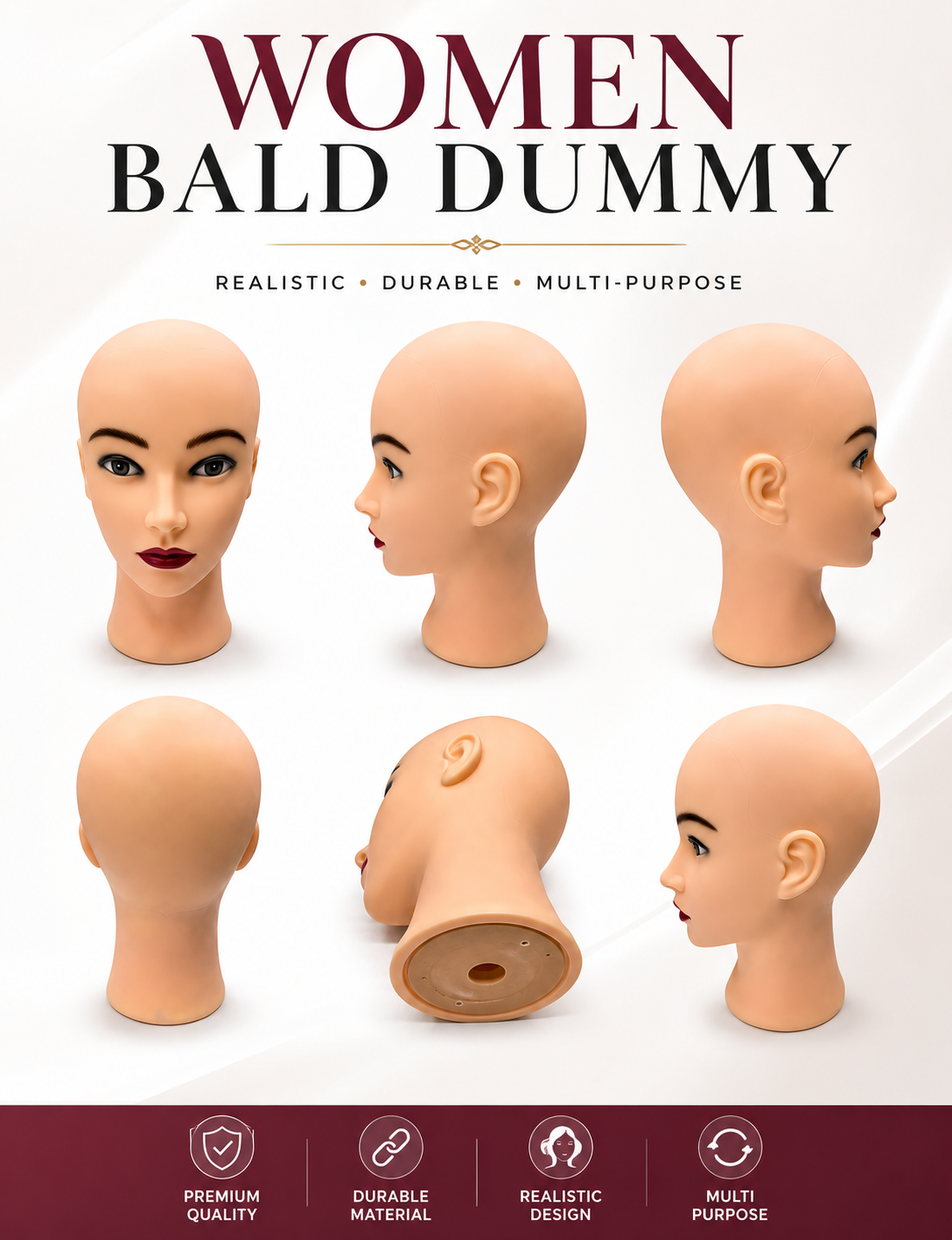 Women Bald Dummy
