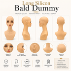 Bald Dummy with Shoulder Silicone Body