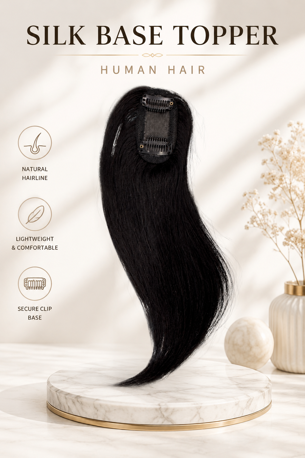 Silk Base Topper Human Hair