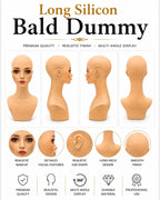 Bald Dummy with Shoulder Silicone Body