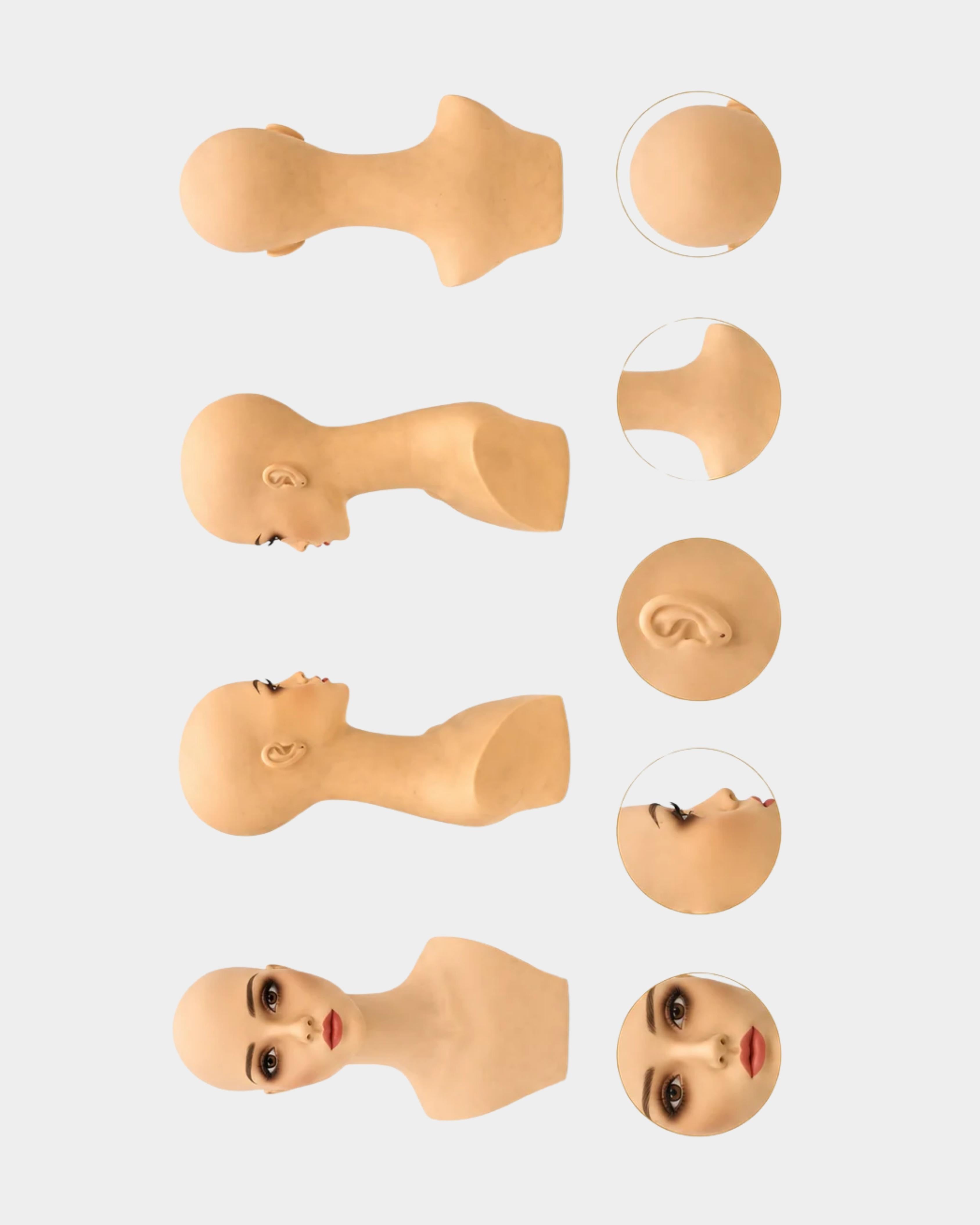 Bald Dummy with Shoulder Silicone Body