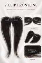 2 Clip Frontline Human Hair