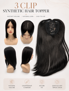 3 Clip Synthetic Hair Topper