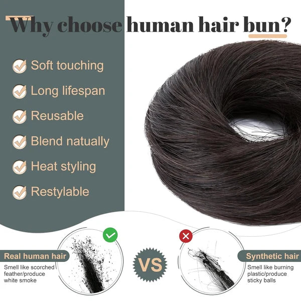 Scrunchies Human Hair Bun