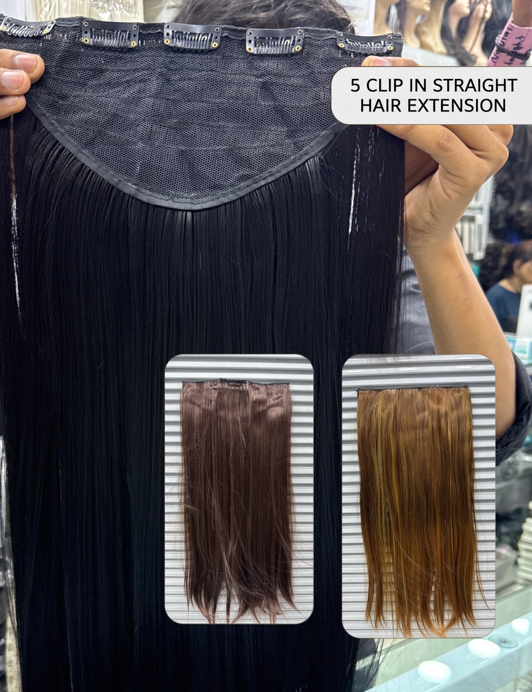 Straight 5-clip Hair Extension