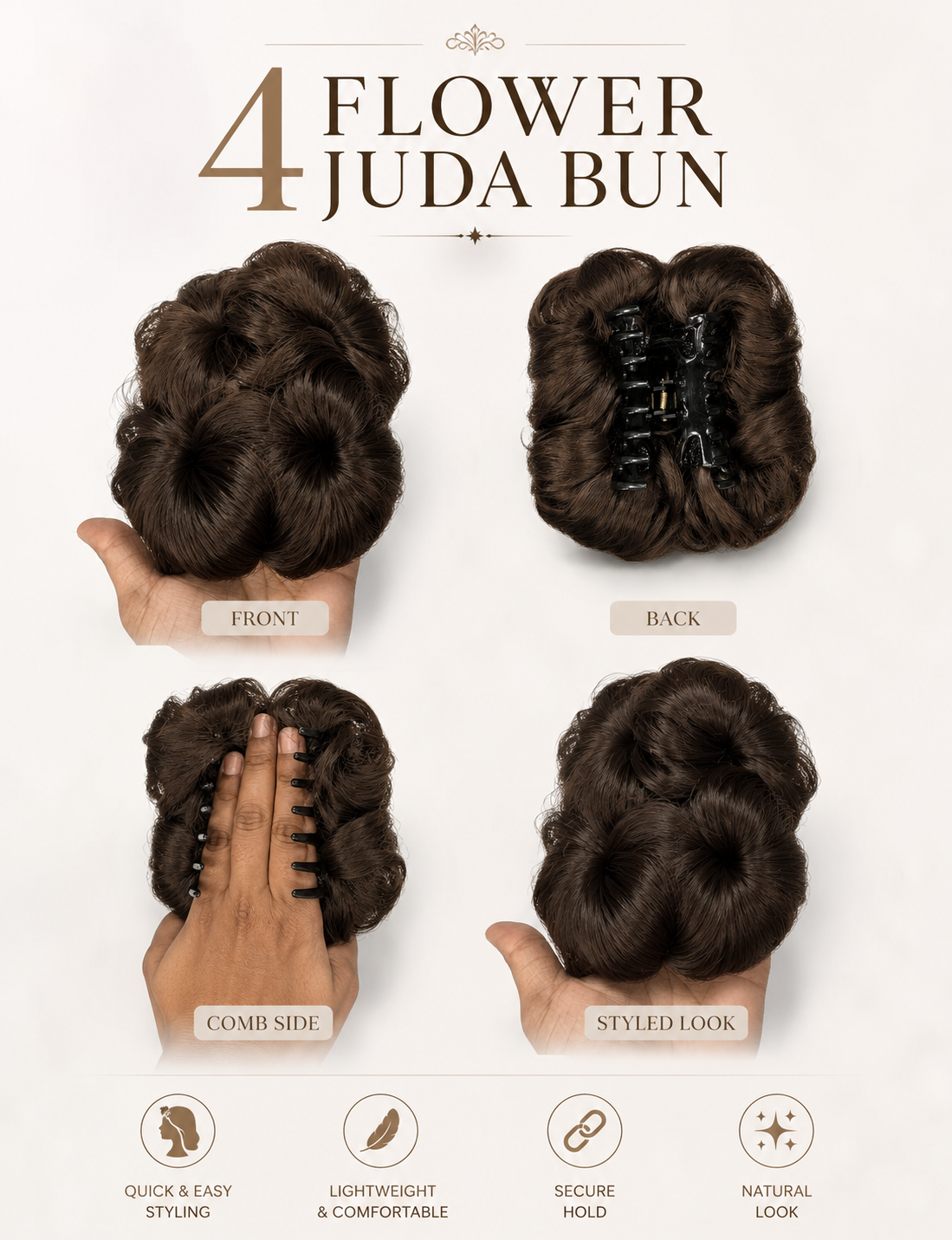 4 Flower Juda Bun