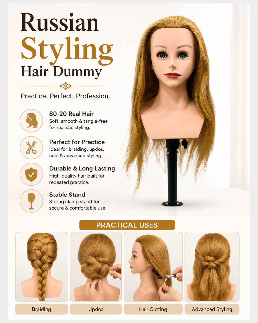 Russian Styling Hair Dummy