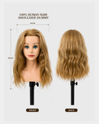 100 Percent Human Hair Shoulder Dummy.
