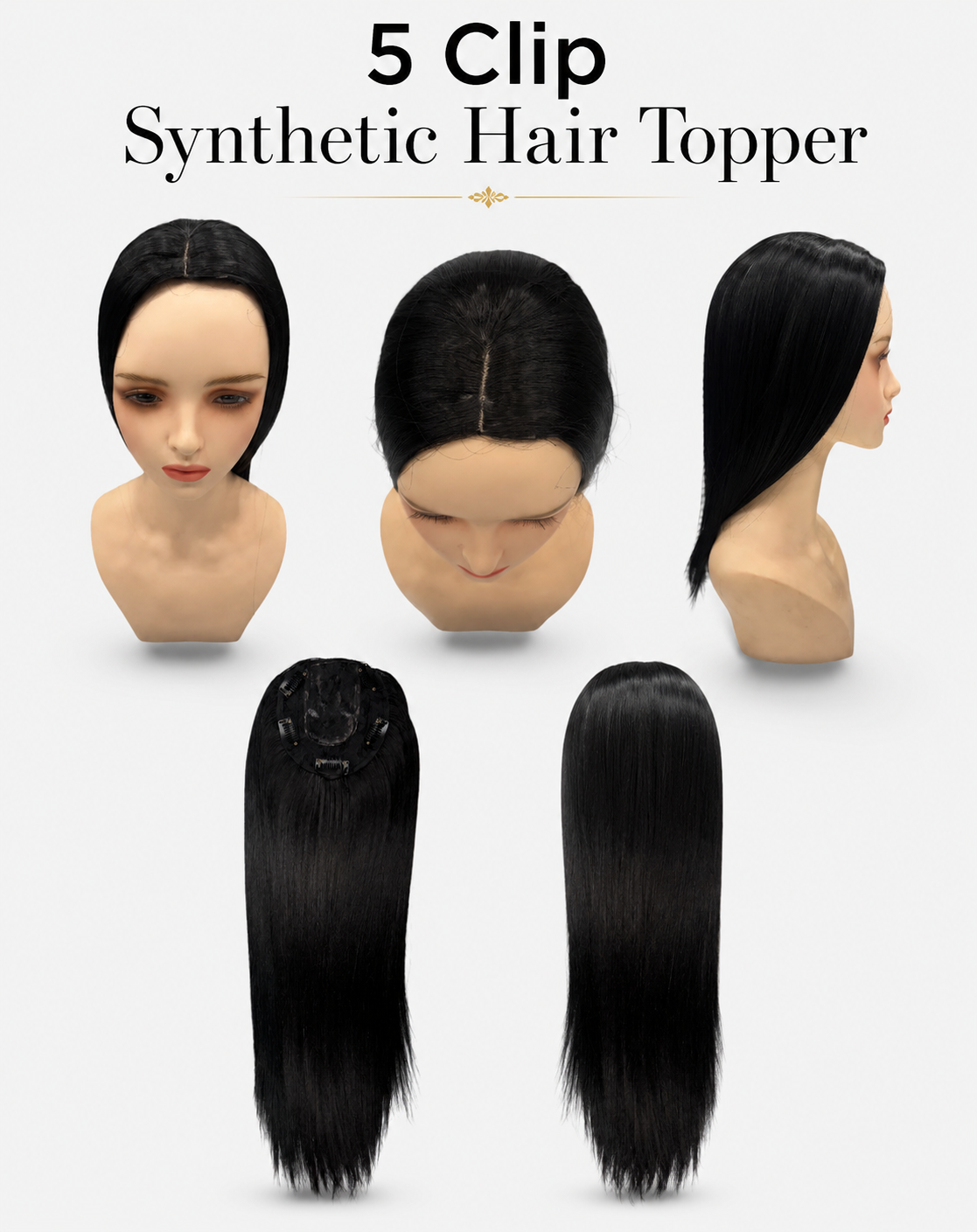 5 Clip Synthetic Hair Topper