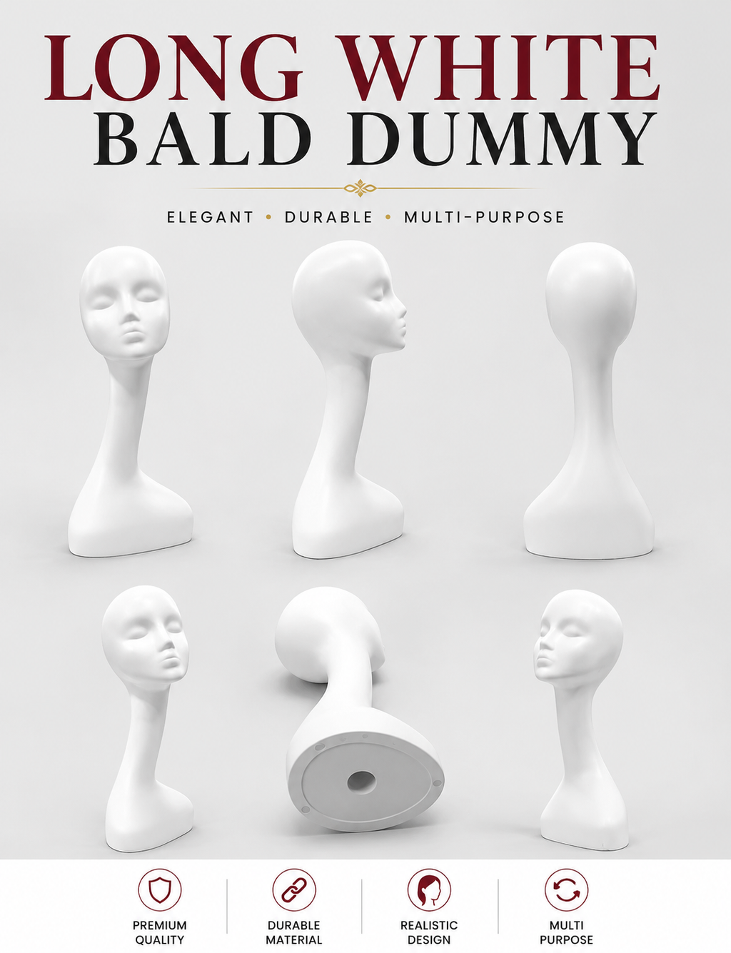Bald White Dummy with Shoulder
