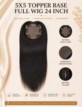 5x5 Topper Base Full Wig 24 Inch