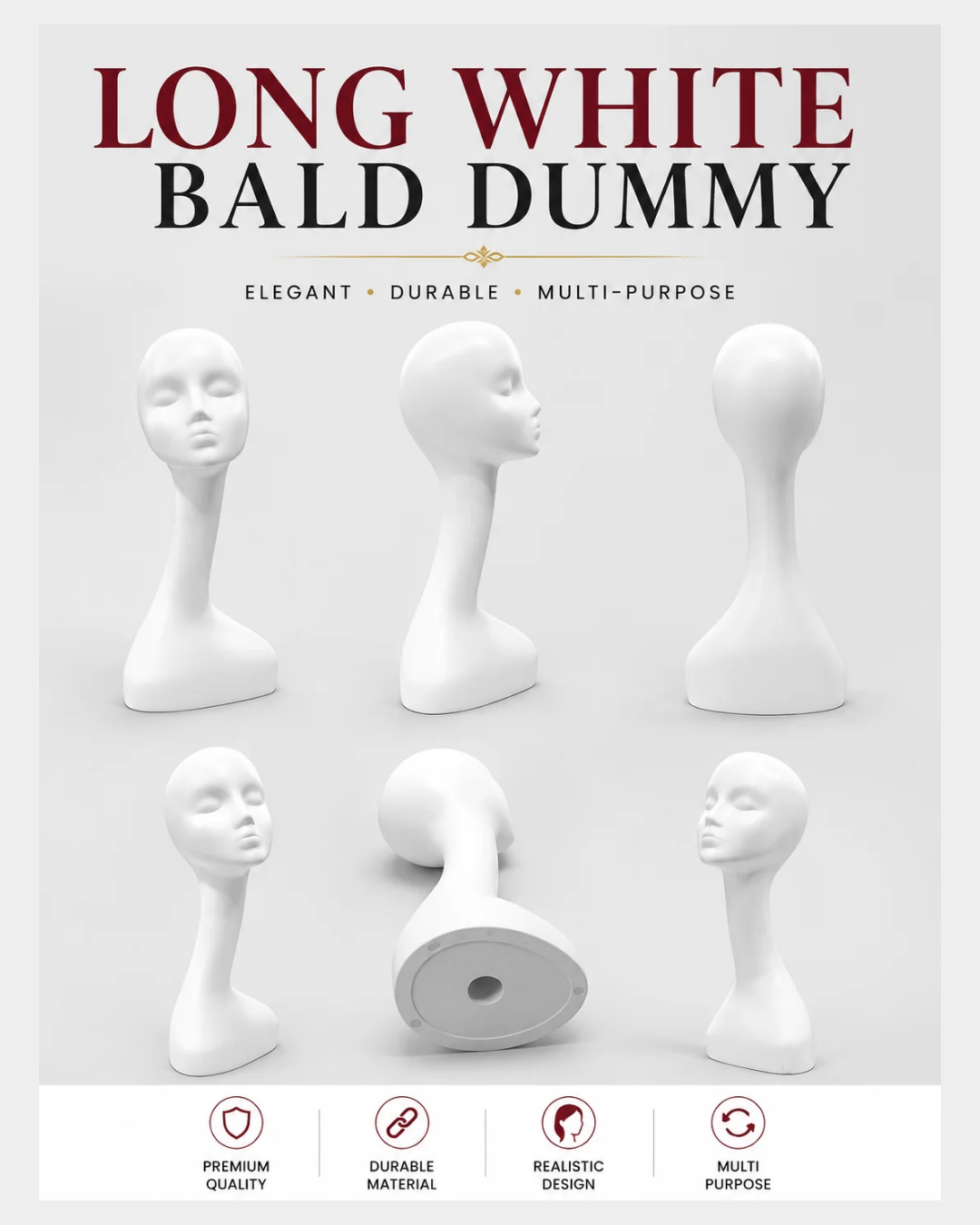 Bald White Dummy with Shoulder
