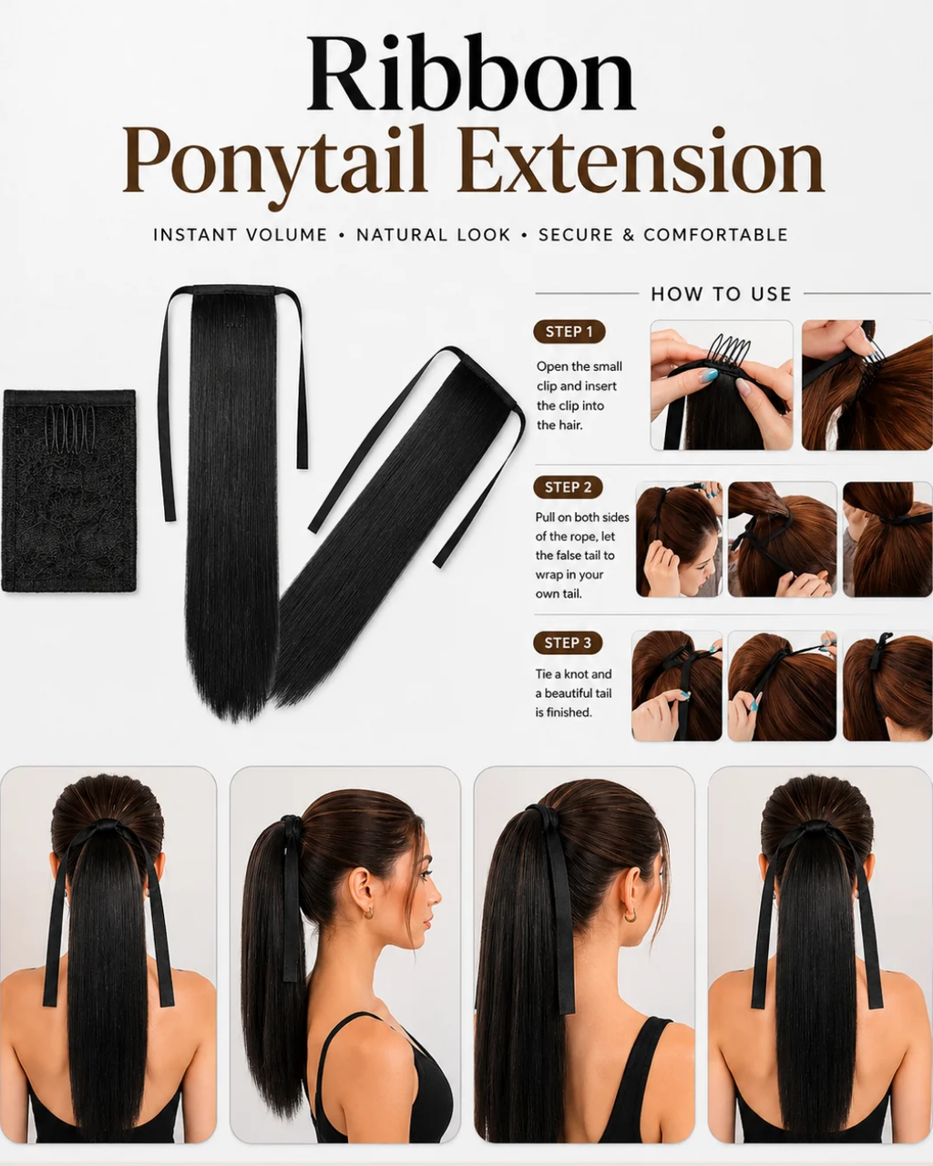Ribbon Ponytail Extension