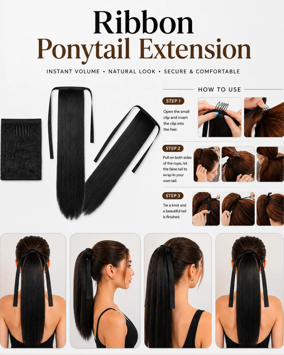 Ribbon Ponytail Extension