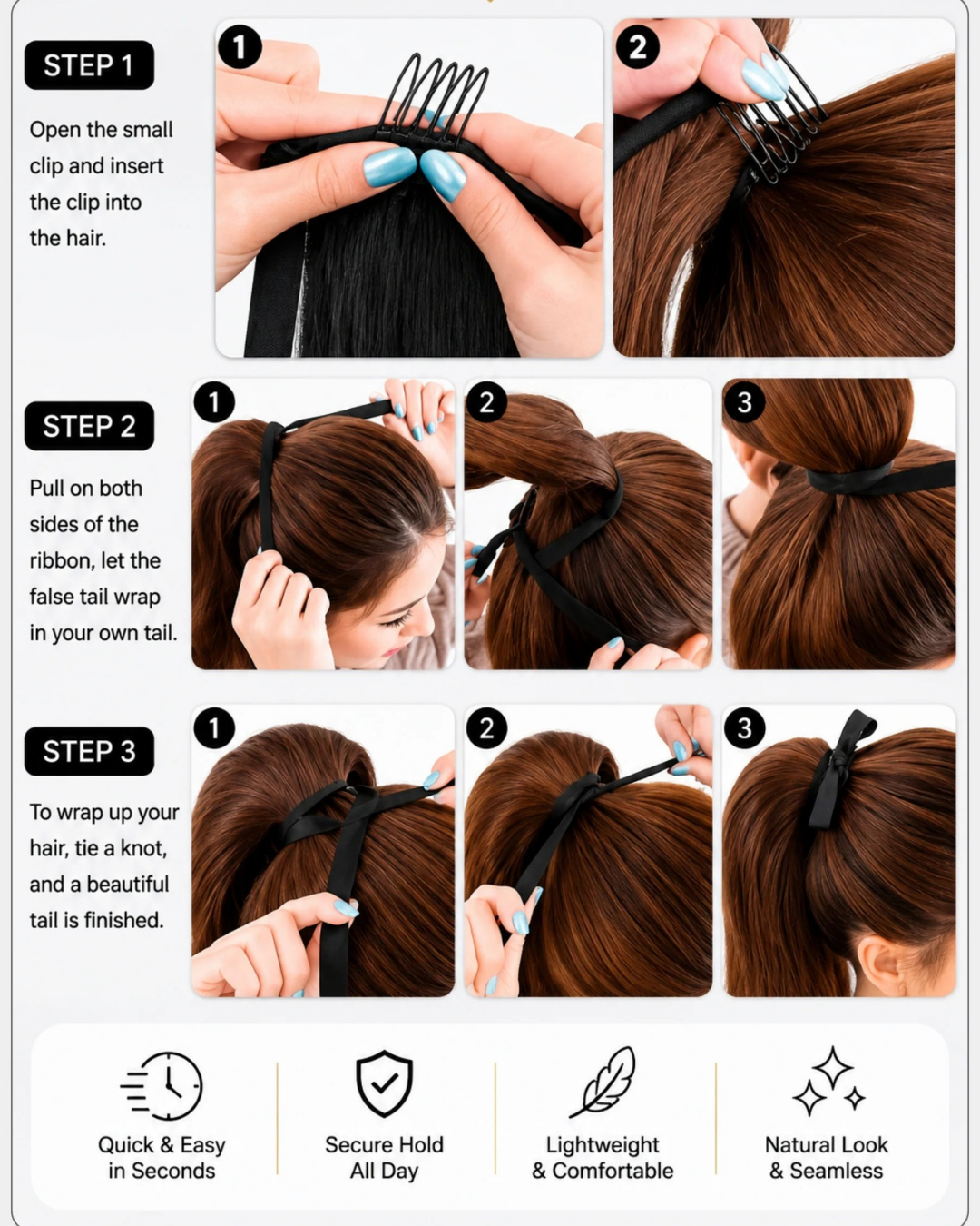 Ribbon Ponytail Extension