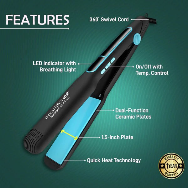 2 in 1 Straight & Curl Wide