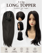Long 5 Clip Synthetic Hair Topper