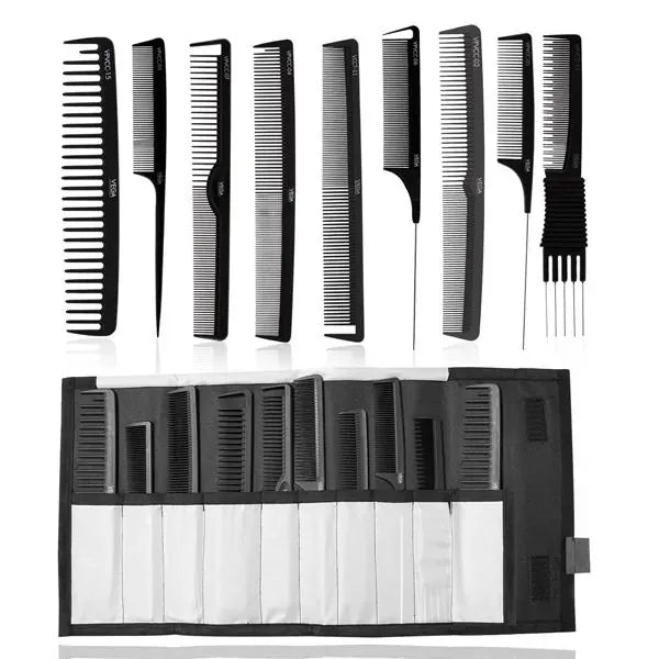 VEGA Carbon Comb Set Black Line (Set of 9)