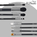 Makeup Brush Set - 8 Brushes