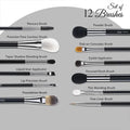Makeup Brush Set - 12 Brushes