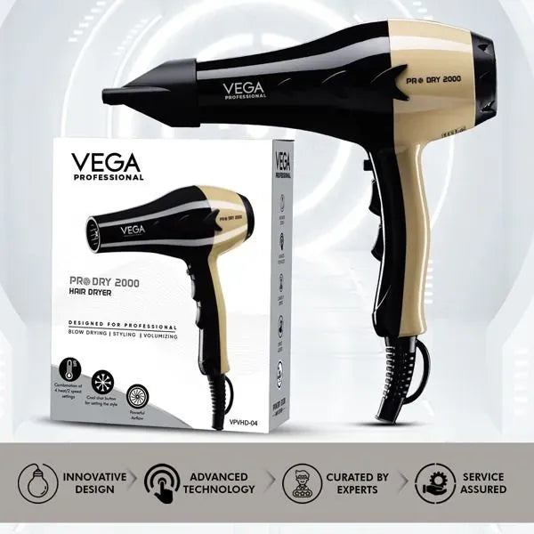 VEGA Pro Dry 2000 Gold Hair Dryer