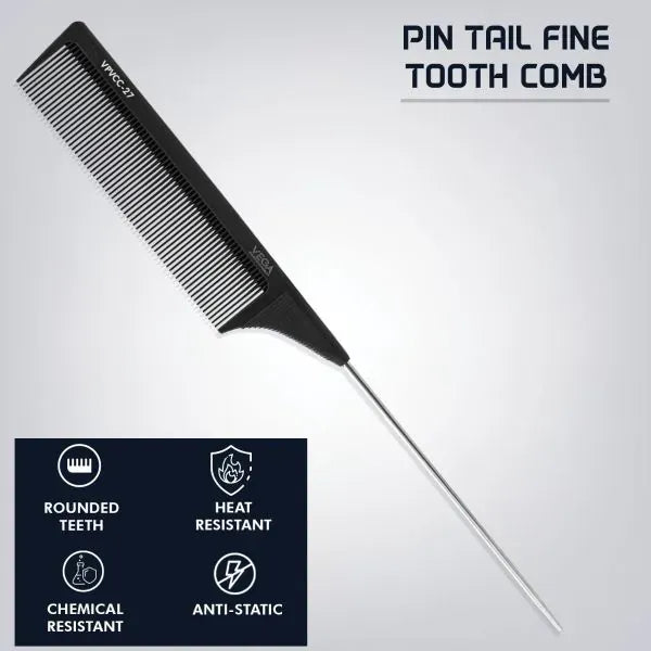 VEGA Fine Tooth Pin Tail Comb