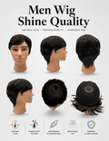 Men Wig Shine Quality
