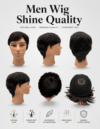 Men Wig Shine Quality