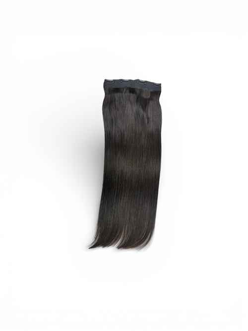 5 Clip-In Human Hair Extension Natural Brown