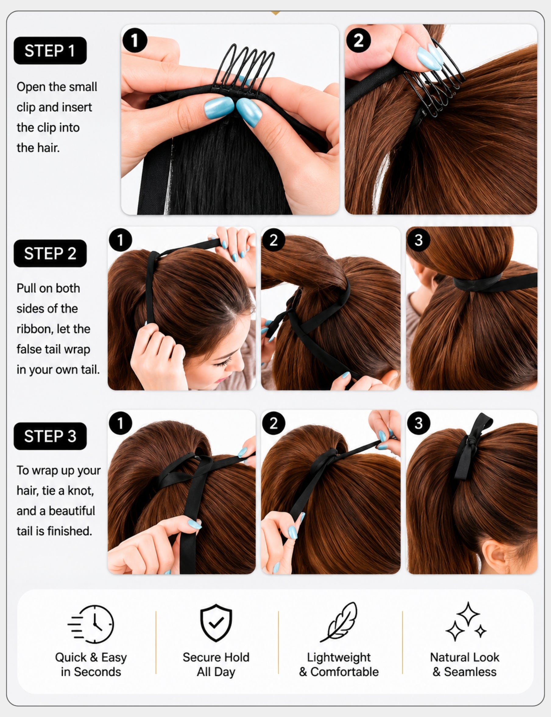 Ribbon Ponytail Extension