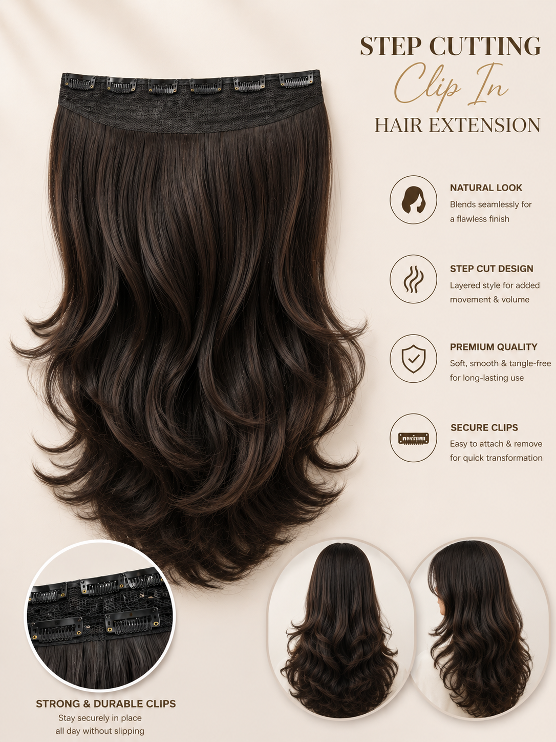 Step Cutting Clip-In Extension