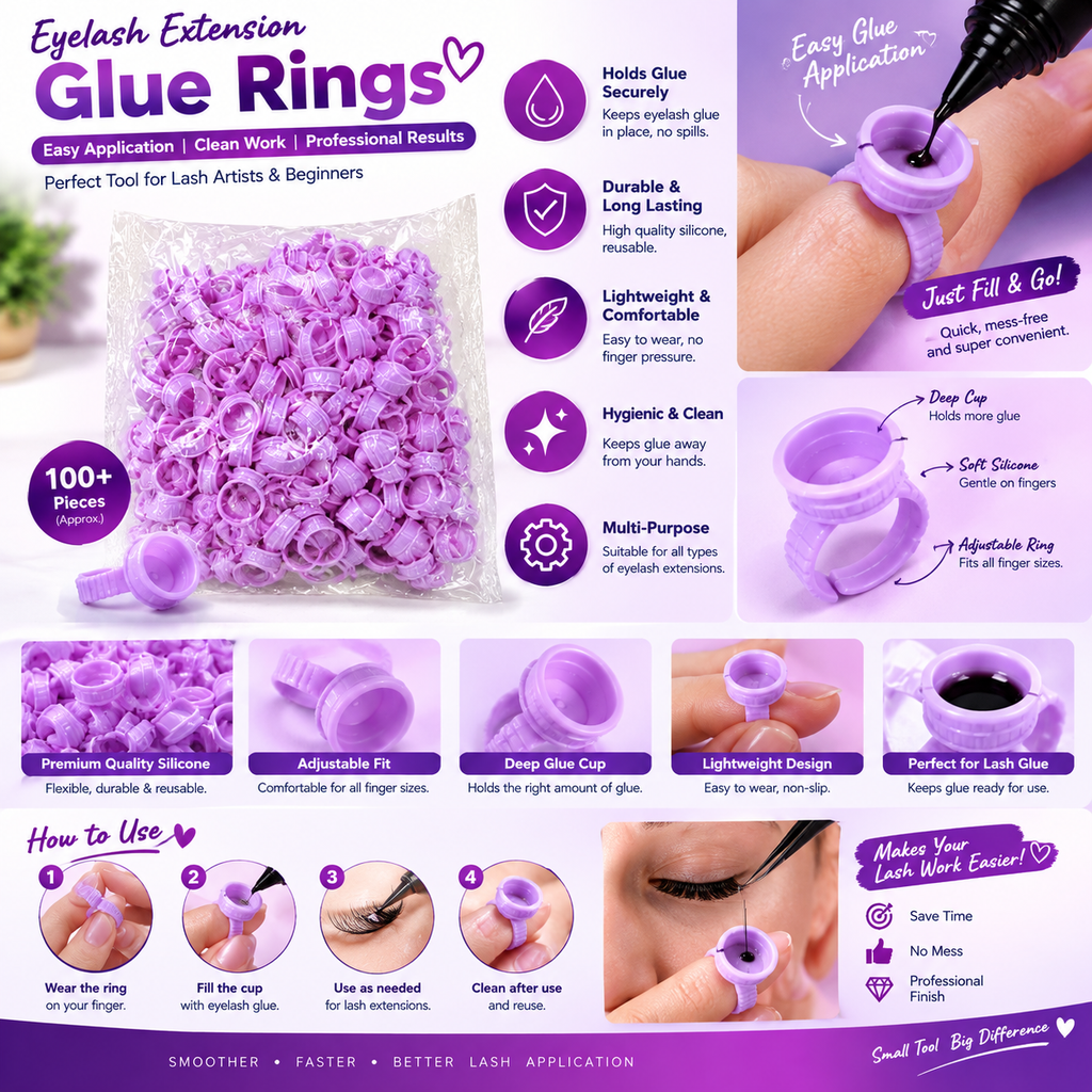 Lash Rings 100 Pcs