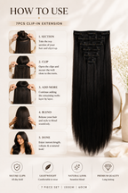 7Pcs Set Clip-In Extension Synthetic