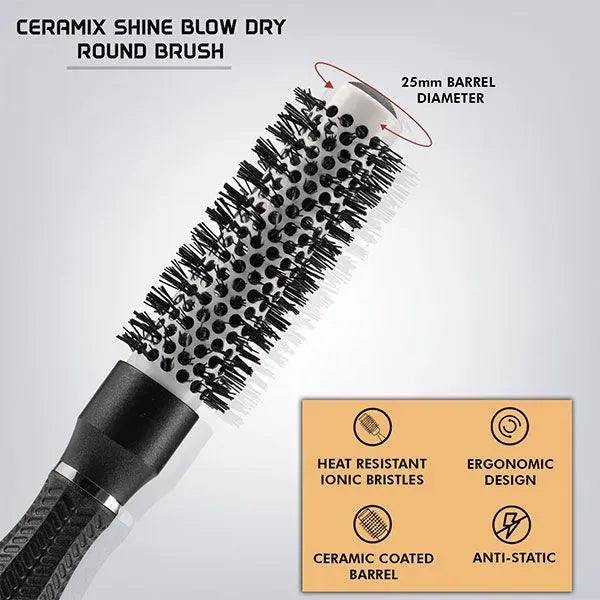 Ceramix Shine Round Brush 25mm