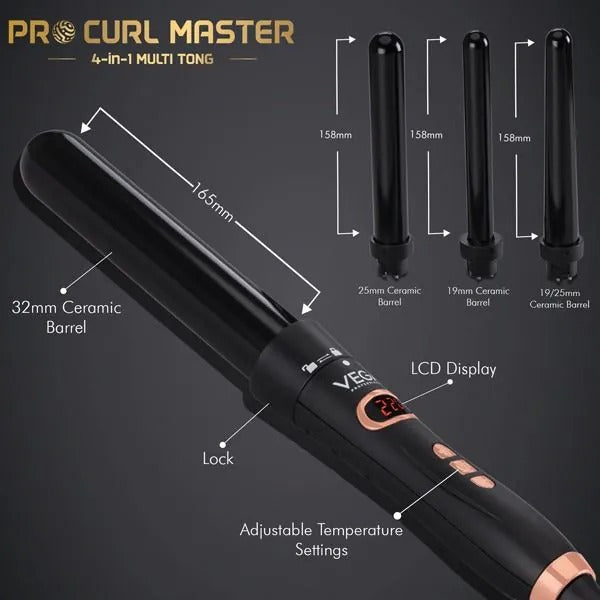 VEGA Pro Curl Master Multi Tong (4 Barrels)