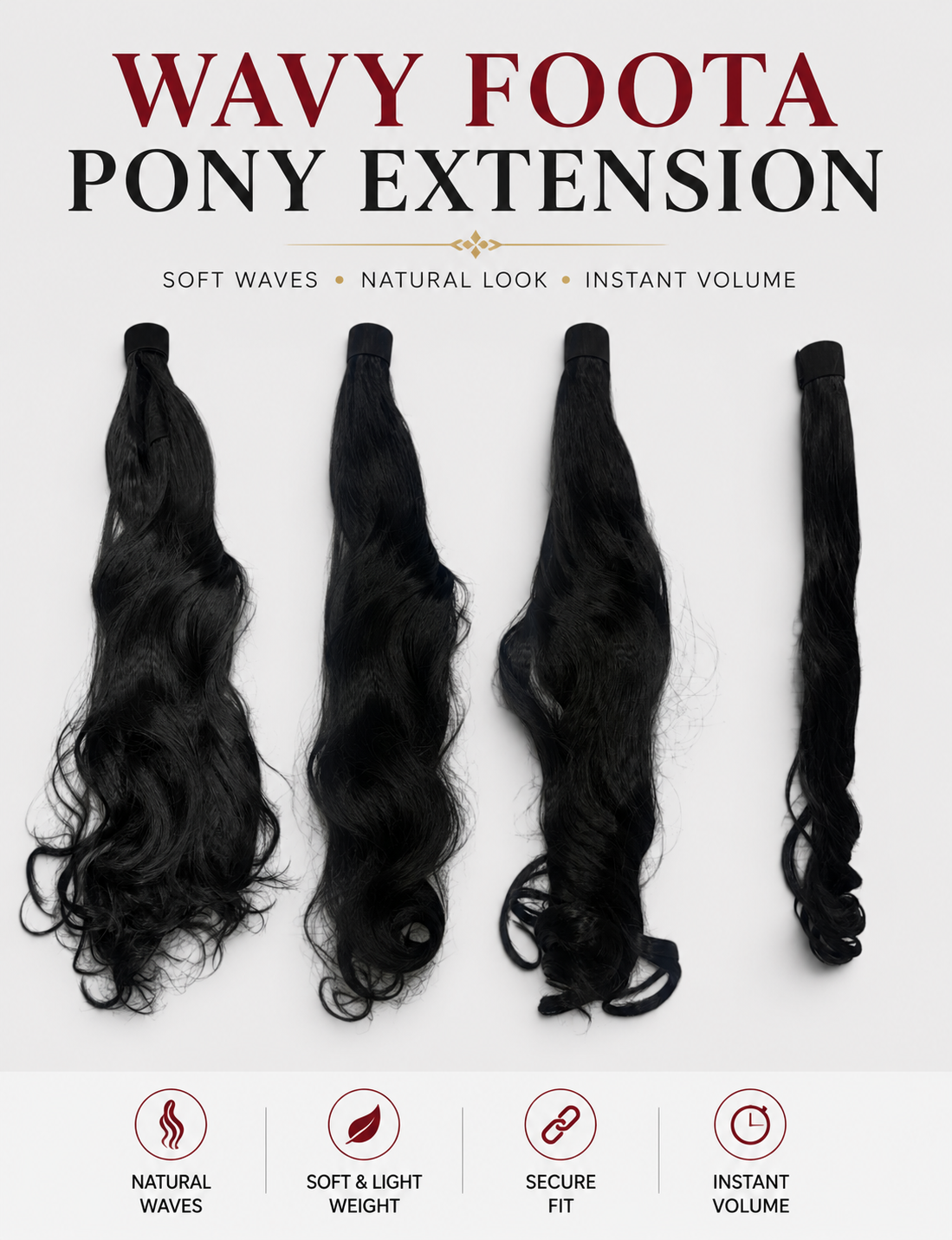 Wavy Foots Ponytail Extension