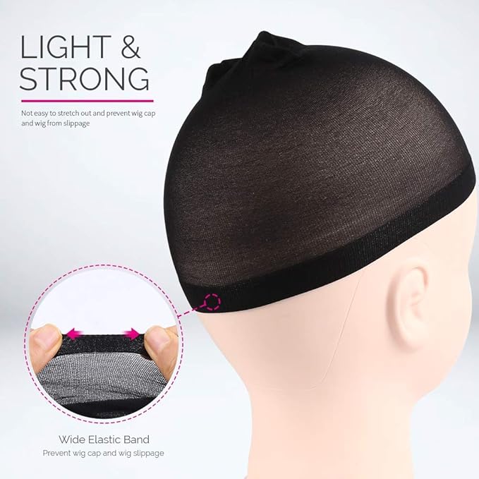 Black Wig Cap