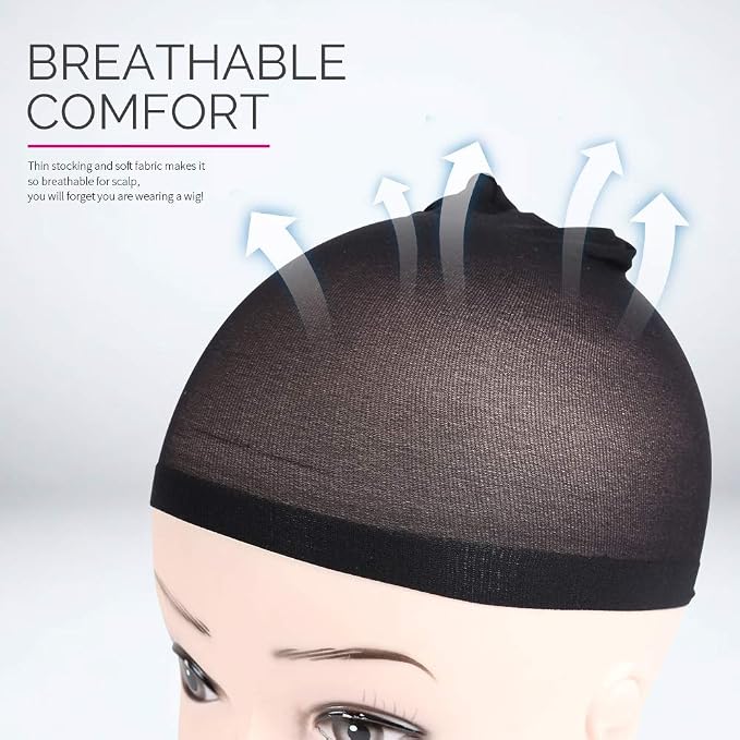 Black Wig Cap