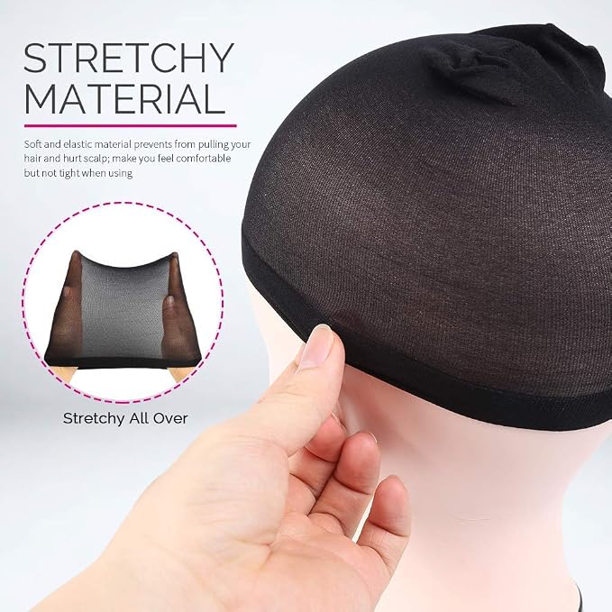 Black Wig Cap