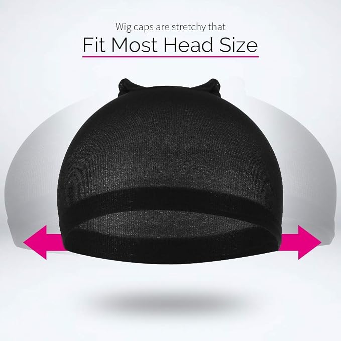 Black Wig Cap